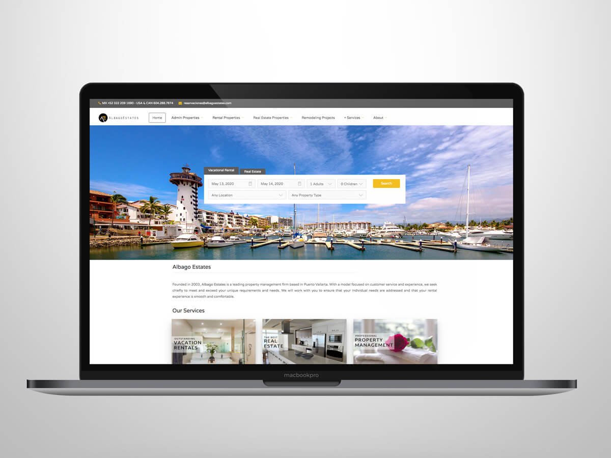 Albago Real Estates - Web Design Brewed Marketing