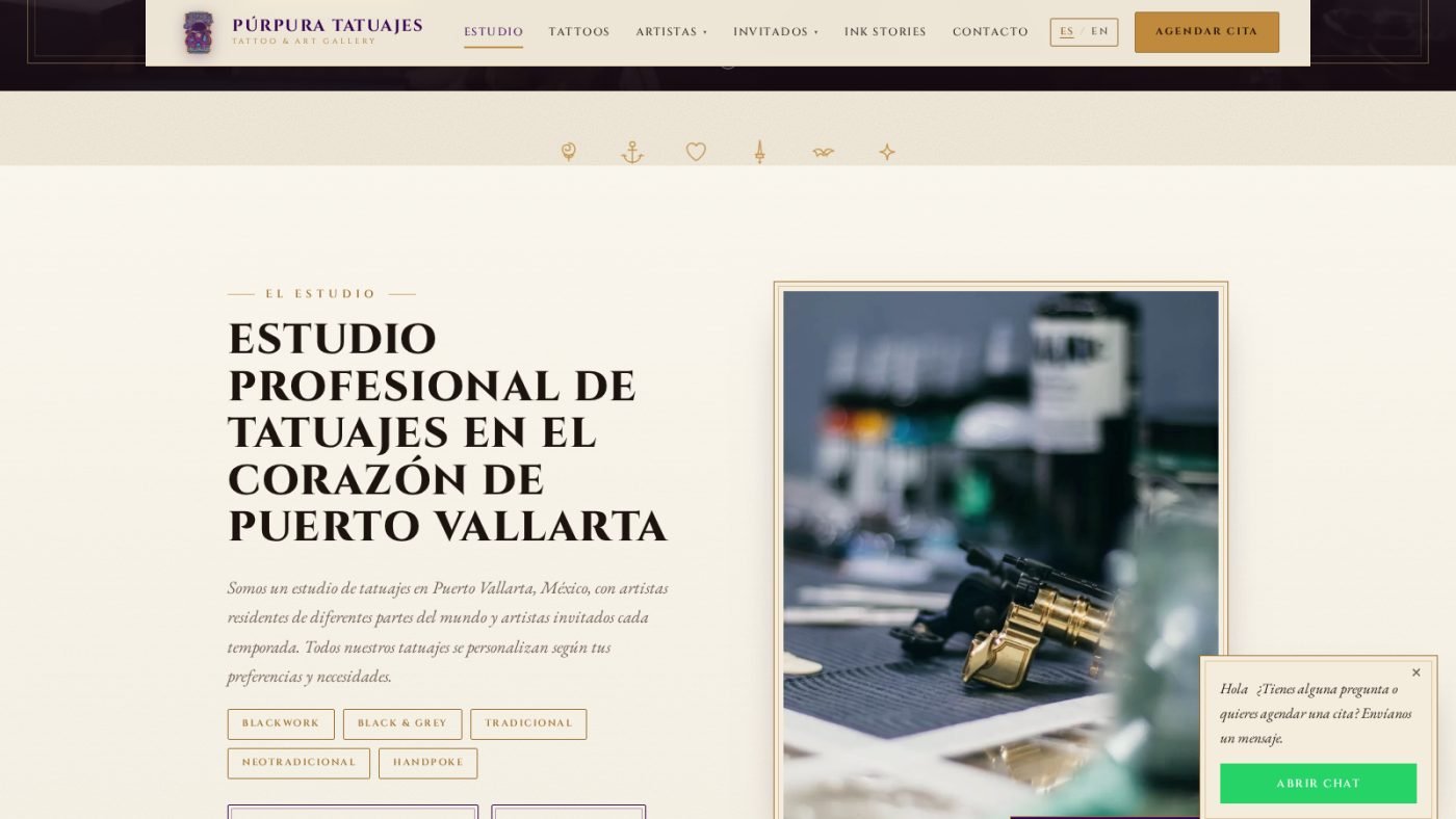 Purpura Tatuajes — captura 1