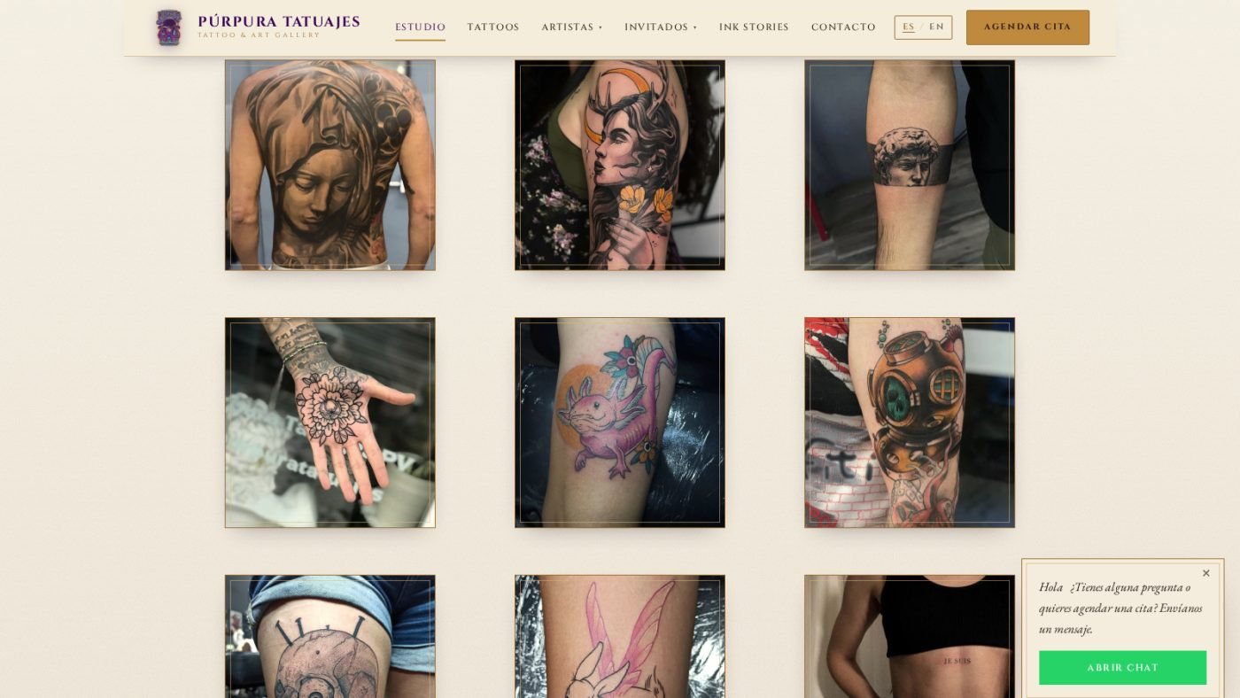 Purpura Tatuajes — captura 2