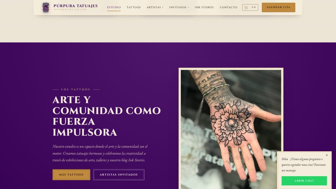 Purpura Tatuajes — captura 3