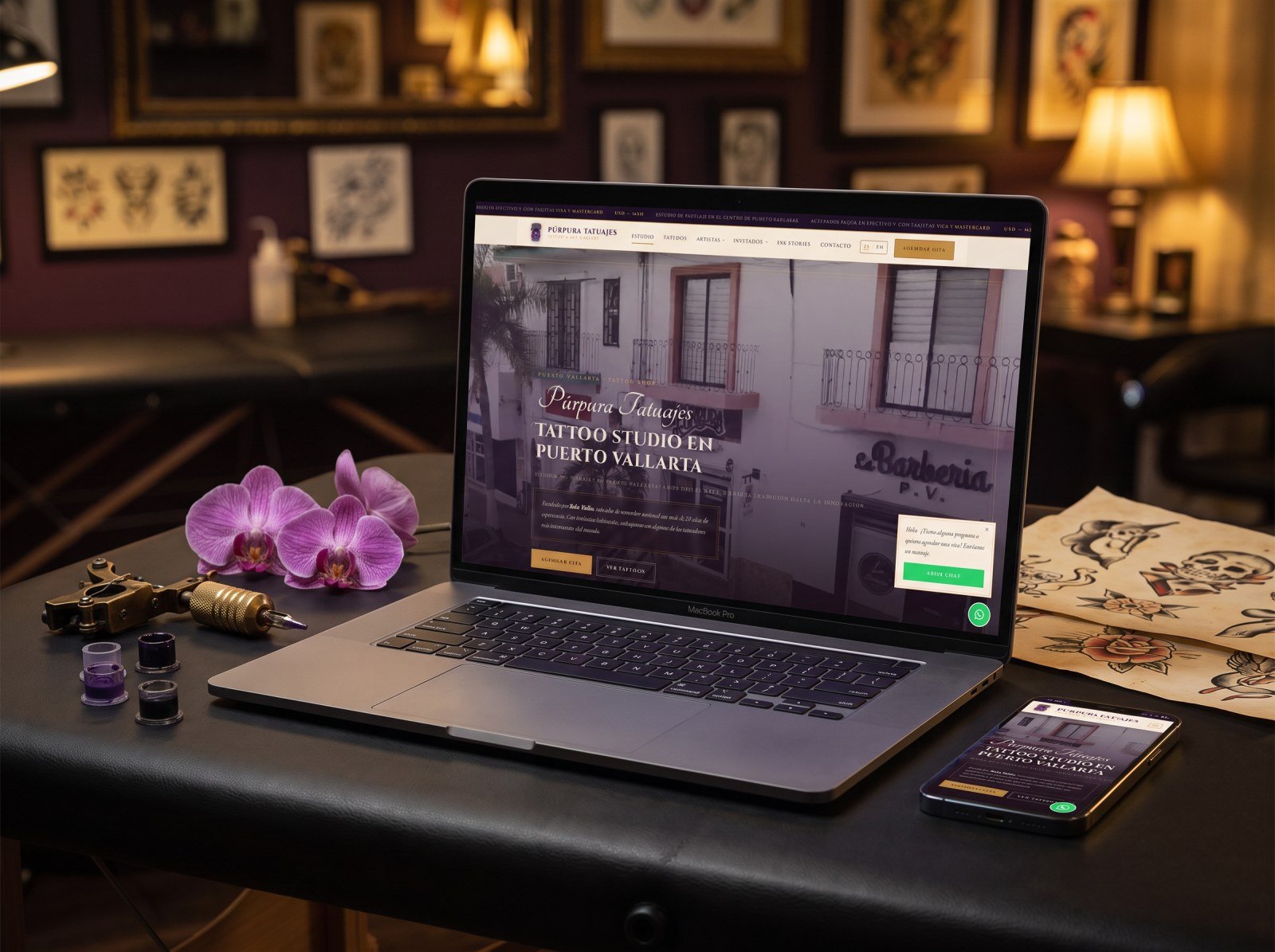 Purpura Tatuajes - Web Design Brewed Marketing